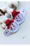Christmas Snowman Series Niche Hair Accessory Snap Clasp No:3 (1 PAIR) - 2