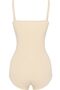 Women's Beige Laser Cut Double Layer Slip Length Corset 2821 - 2