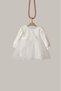 White Scalloped Tutu Skirt Long Sleeve Baby Girl Dress - Tuana - 6