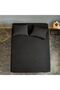 Single Basic Black Sheet and Pillowcase - Elastic - 2
