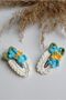Crispy Flower (Snap) Buckle Blue 1 Pair Niche Hair Accessory