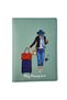 Acar Mira Thermo Leather Printed Passport Cover Passport Holder Travel Wallet Mint Green