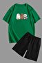 Buddy Bears Printed Tracksuit Set - t-shirt and Shorts Set