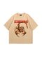 Scorpion Front Printed Beige Premium Oversize Unisex Tshirt - 5