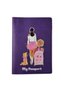 Acar Mira Thermo Leather Printed Passport Cover Passport Holder Travel Wallet Dark Purple
