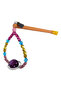 Yellow 10 cm-16 cm Rotating Ball Bird Toy with Perch