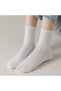 5 Pairs Unisex Seasonal Plain White Tennis Socks College Socks Women Men Socks