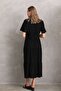 Front Button Shirt Neck Short Sleeve Maternity and Maternity Dress - 4