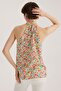 Multicolored Halter Neck Blouse - 5