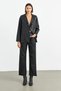 Black High Waist Pocket Faux Leather Trousers - 4