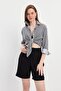 Black Pleated City Boy Shorts - 3