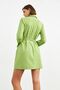 Green Knitted Belted Tunic Dress - 6