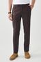 Burgundy-Grey Extra Slim Fit Nano Suit - Water and Stain Resistant, Mono Neck - 4