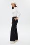 Contrast Stitched High Waist Women's Trousers - 3
