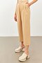 Beige High Waist Pleated Trousers - 4