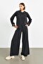 Black Baby Collar Modal Shirt - 2