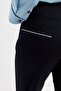 Navy Blue Stripe Detailed 5-Pocket Gabardine Trousers - 5