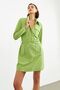 Green Knitted Belted Tunic Dress - 4