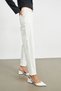 Cream Gabardine High Waist Pocket Carrot Trousers - 5