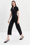 Black Pencil High Waist Culotte Trousers - 6