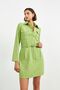Green Knitted Belted Tunic Dress - 3