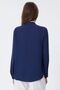 Women's Navy Blue Ribbed Shirt - 5