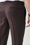 Burgundy-Grey Extra Slim Fit Nano Suit - Water and Stain Resistant, Mono Neck - 8