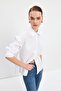 White Double Collar Detailed Oxford Shirt - 5