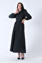 Flared Dress with Belt Ties Black4593260 - 5