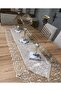 Velvet Lace Detailed Brown Soft Runner (140x40cm) - 2
