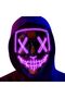 Hallowen LED Lighted Neon Mask 3 Modes Party Entertainment Mask Purple - 3
