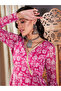 Floral Print Lace Trim A-Line Wrap Maxi Dress - 4