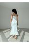 Dress with Asymmetrical Curved Hem Midi Length - 2