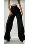 Buggytrend Black High Waist Lycra Loose Jeans Palazzo Trousers - 2