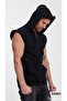 Hooded Zero Sleeve Fleece 2 Thread Kangaroo with pocket