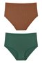 Women's Corded Fabric High Waist Panties Set of 7 - Kts3080 Multi-Color - 6