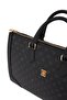Black Monogram Women's Shoulder Bag 05PO23Y1709 - 7