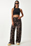 Women Regular Fit Allover Print Straight Leg Pants, Multicolor - 3