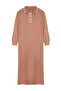 Camel Biyeli Polo Yaka Triko Elbise TCTAW25EB00011 - 6