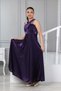 Girl's Evening Dress with Fixed Glitter Fabric Lining Graduation Gown - 6
