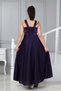Girl's Evening Dress with Fixed Glitter Fabric Lining Graduation Gown - 7