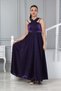 Girl's Evening Dress with Fixed Glitter Fabric Lining Graduation Gown - 2