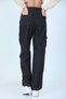 Girl's Cargo Pocket Detailed High Waist Wide Leg Jeans - 3