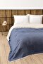 4 Layer Navy Blue Muslin Double Bedspread - Cooling and Air Permeable