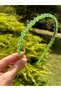 Bym569 Women's and Girls' Evening Dress Party Daily Green Crystal Stone Metal Shiny Hair Crown - 2