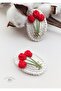 Red Balloon Buckle - Niche Hair Accessory (1 Pair)