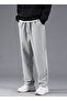 Men's Gray Ribbed Leg Slim Fit Sweatpants
