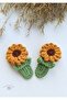 Snap Closure Sunflower 4 Cm Niche Hair Accessory Hairpin 4 Cm (1 Pair) - 5