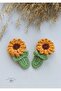 Snap Closure Sunflower 4 Cm Niche Hair Accessory Hairpin 4 Cm (1 Pair)