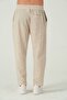 Dark Beige Oversize Linen Trousers - 100% Cotton Summer Trousers - 8